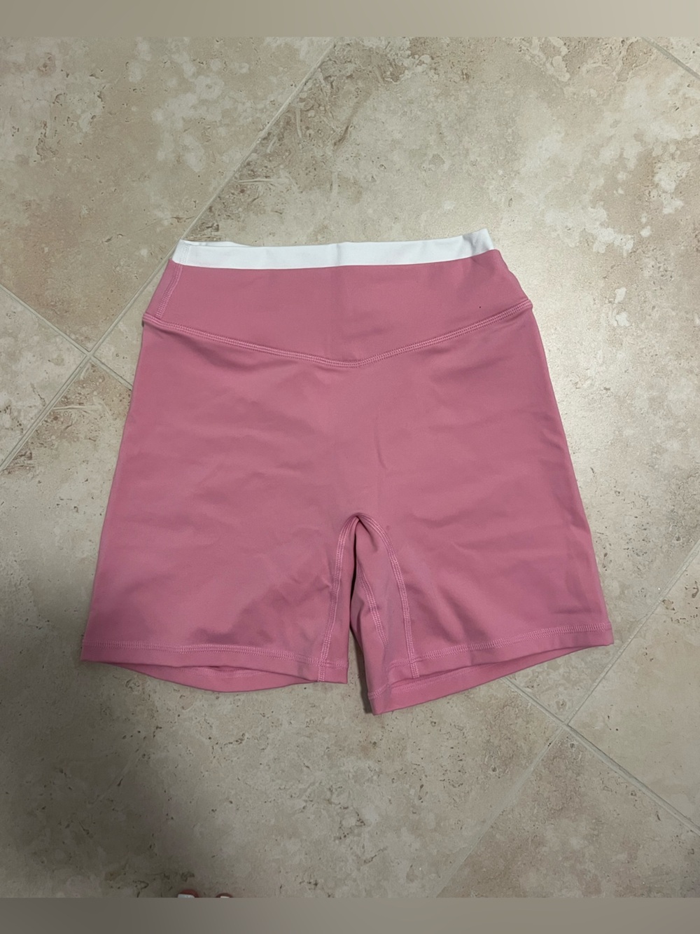 LIAISON THE LABEL Petal Pink/White bike shorts